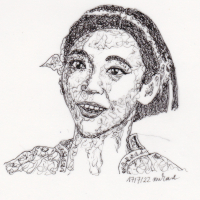 Qin Xiaoman scribble portrait